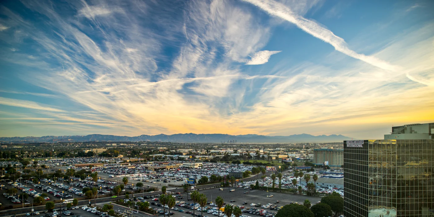 Sunrise over Los Angeles as seen from the Sheraton Gateway LAX