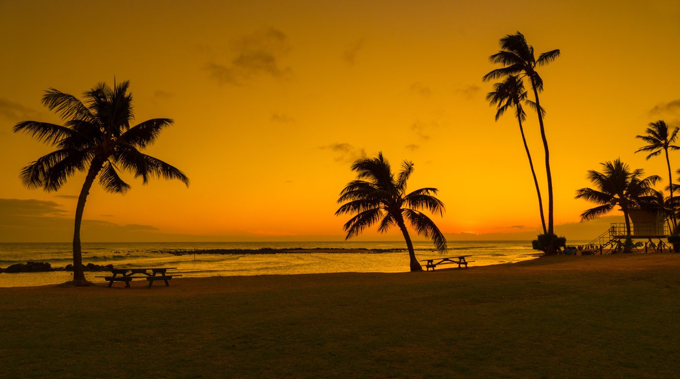 Poipu Beach Sunset