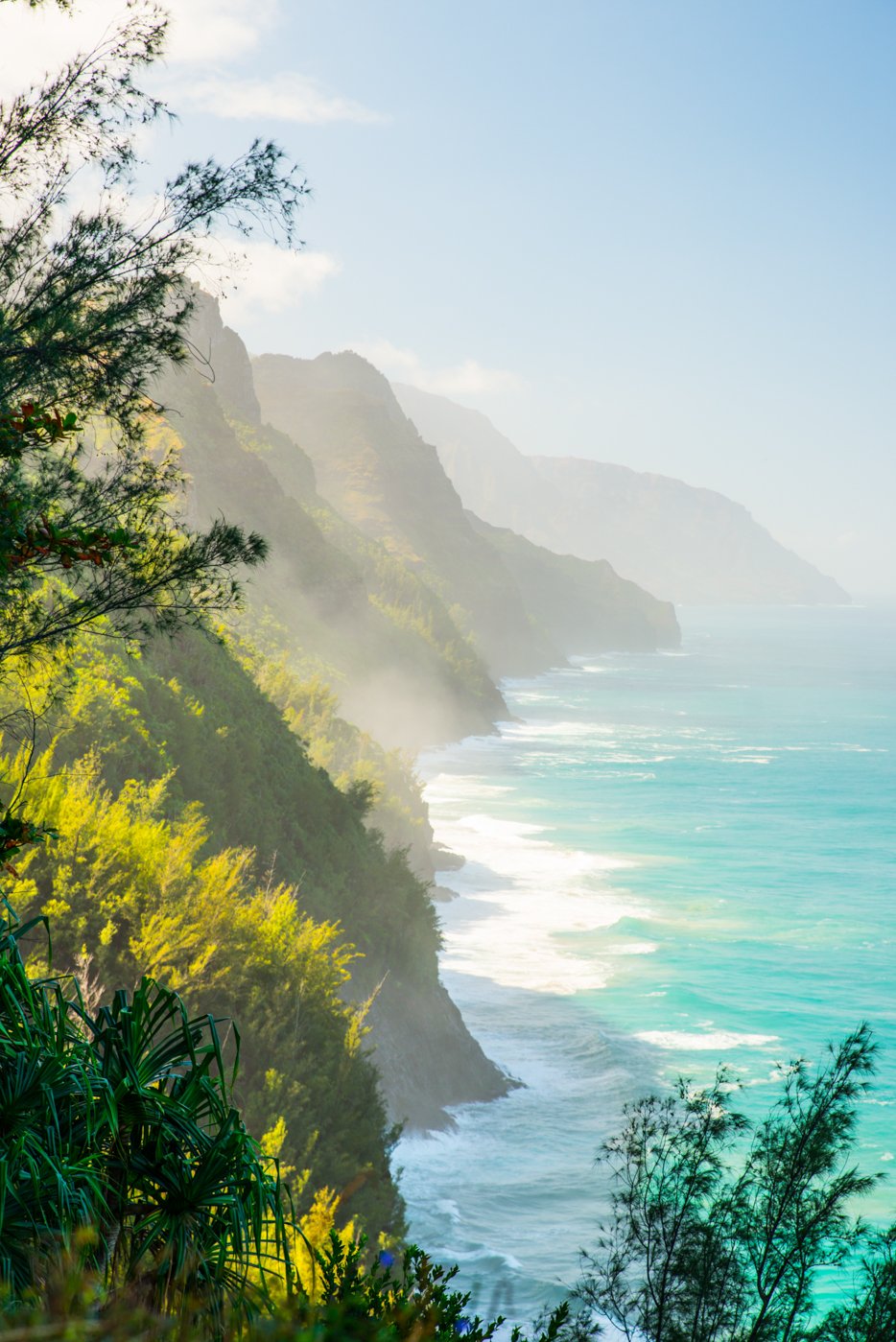 Napali Coastline as seen from the Kalalau Trail