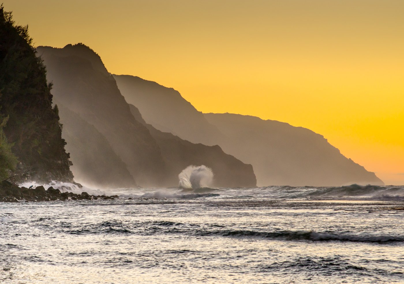 Ke'e Beach Waves